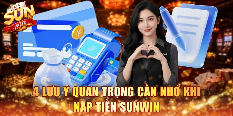 4 lưu ý quan trọng cần nhớ khi nạp tiền Sunwin
