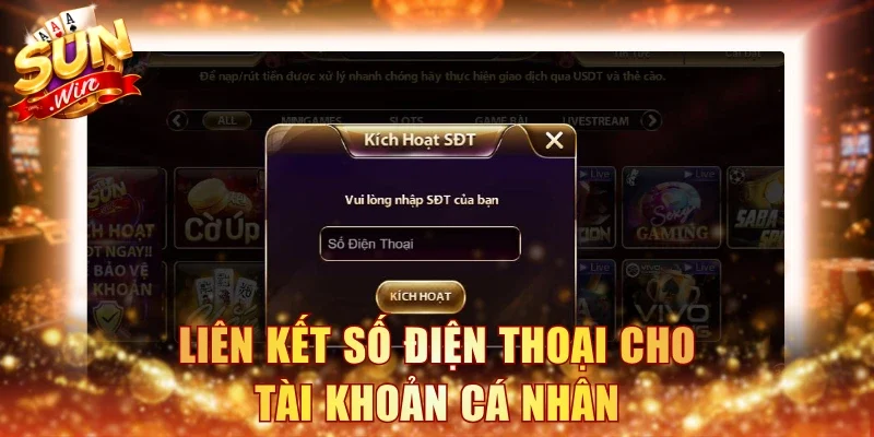 Liên kết số điện thoại cho tài khoản cá nhân